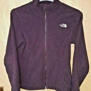NORTH FACE Dark Purple Fleece Zippered Jacket M